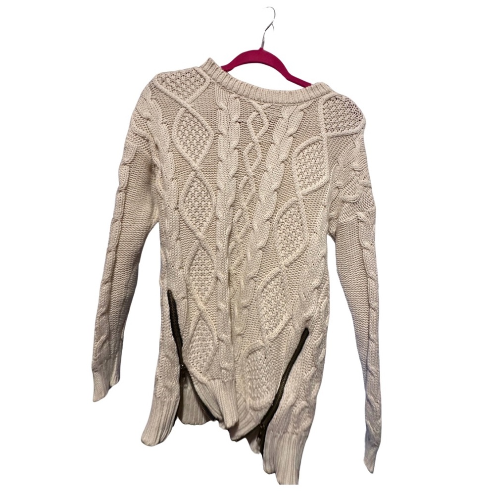 Women's Cream Cable Knit Sweater